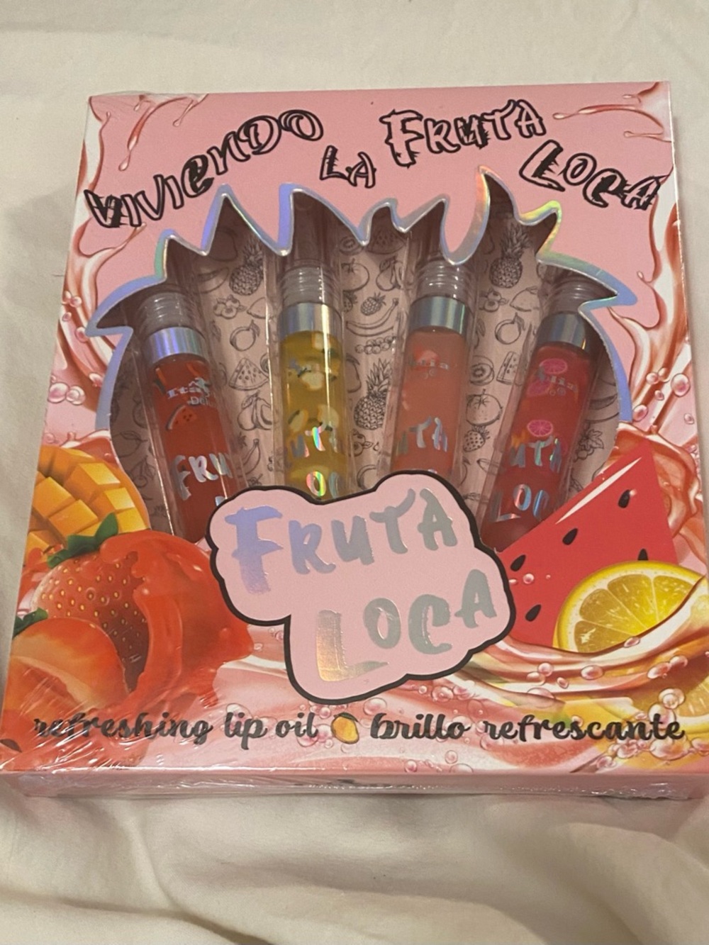 Italia Deluxe Fruta Loca Refreshing Lip Oil Set of 4